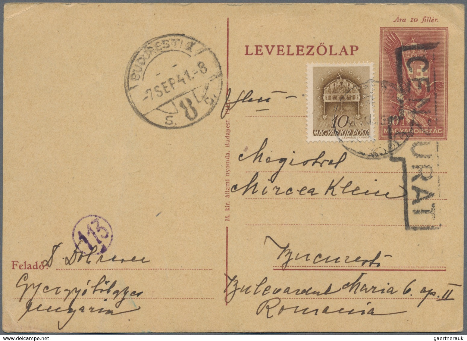 Ungarn - Ganzsachen: 1870/1944 (ca.), Assortment Of Apprx. 90 (mainly Used) Stationeries, Comprising - Postal Stationery