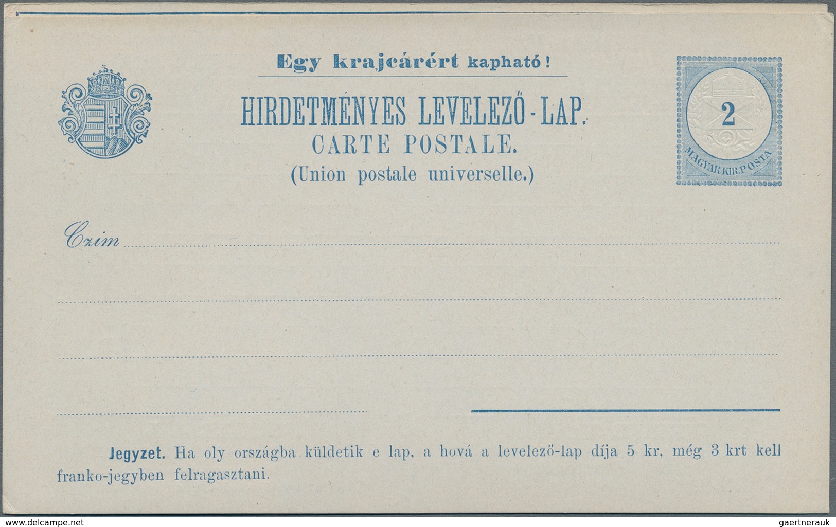 Ungarn - Ganzsachen: Ca. 1890 4 Unused Private Advertising Cards With Different Advertisements, Rare - Postal Stationery