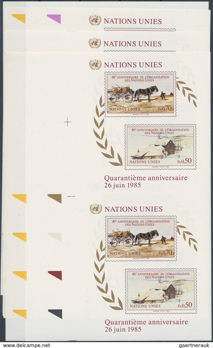 Vereinte Nationen - Genf: 1969/2000. Amazing Collection Of IMPERFORATE Stamps And Progressive Stamp - Neufs