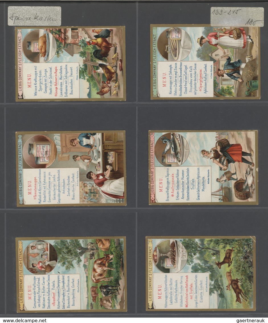 Europa: 1880/1960 (ca.), Liebig trading cards, massive dealers stocks covering 95 albums and 39 boxe