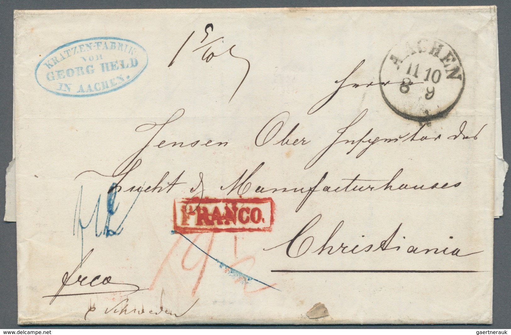 Europa: 1769/1869, European Transit Mail, Collection Of Apprx. 65 (mainly Stampless) Covers, Showing - Sonstige - Europa