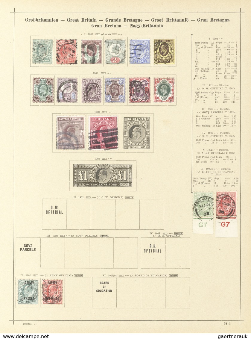 Europa: 1841/1930 (ca.), Used And Mint Collection In An Ancient Thick Schaubek Album With Several Be - Europe (Other)