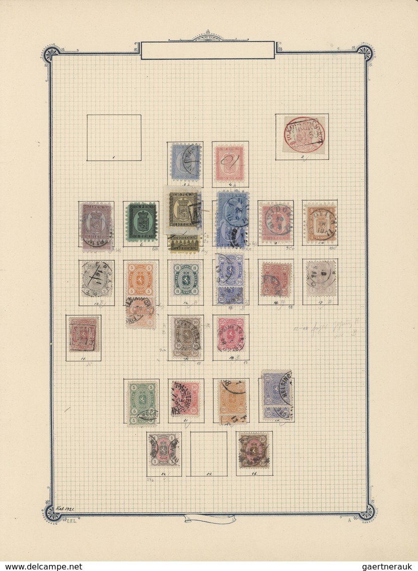 Europa: 1850/1930 (ca),2 Großformatige,alte Permanent Alben (ca 37x39 Cm, Klemmbinder)mit Umfangreic - Sonstige - Europa