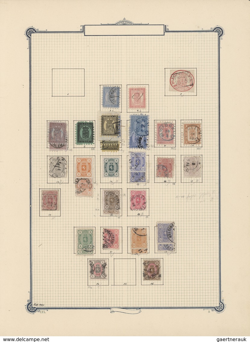 Europa: 1850/1930 (ca),2 Großformatige,alte Permanent Alben (ca 37x39 Cm, Klemmbinder)mit Umfangreic - Otros - Europa