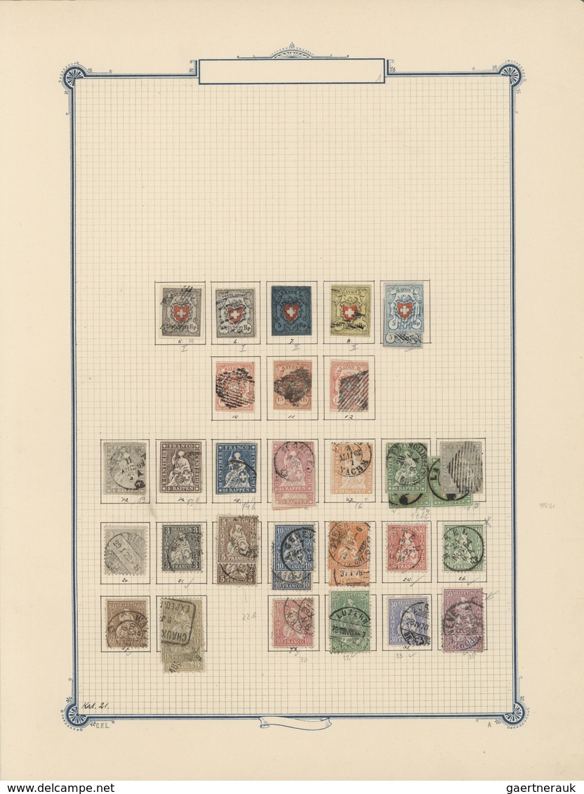 Europa: 1850/1930 (ca),2 Großformatige,alte Permanent Alben (ca 37x39 Cm, Klemmbinder)mit Umfangreic - Otros - Europa