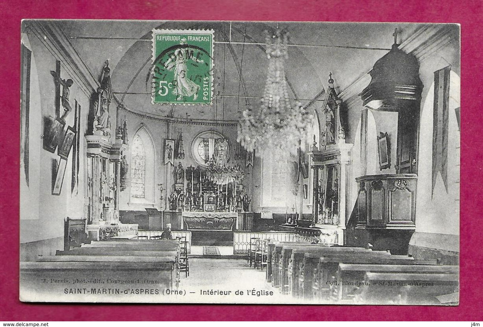 61/ ORNE... SAINT MARTIN D'ASPRES. Intérieur De L'Eglise - Autres & Non Classés