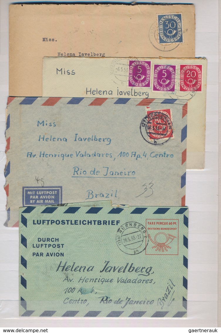 Europa: 1904/1955, more than 260 interesting covers and postal stationeries, mostly Europe, with man