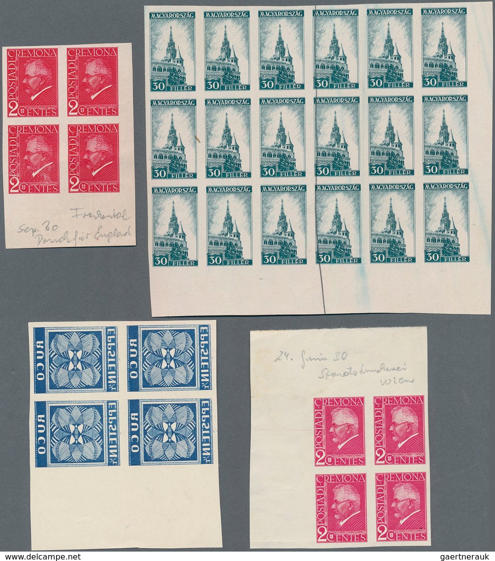 Europa: 1920's/30's Ca.: Group Of 68 Printer's And Machine Proofs, Probably Made By The Austrian Sta - Sonstige - Europa