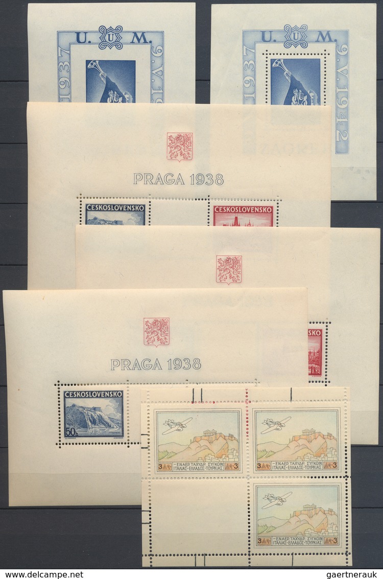 Europa: 1926/1958, Assortment Of Mainly Souvenir Sheets, Several Better Pieces Noted, E.g. Poland, S - Otros - Europa