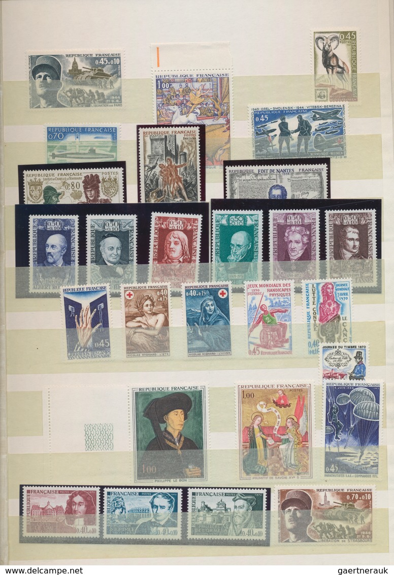 Europa: 1950-1990 Ca., Collection In Large Album Including Good Section France With Two S/S Mi.5 I, - Europe (Other)