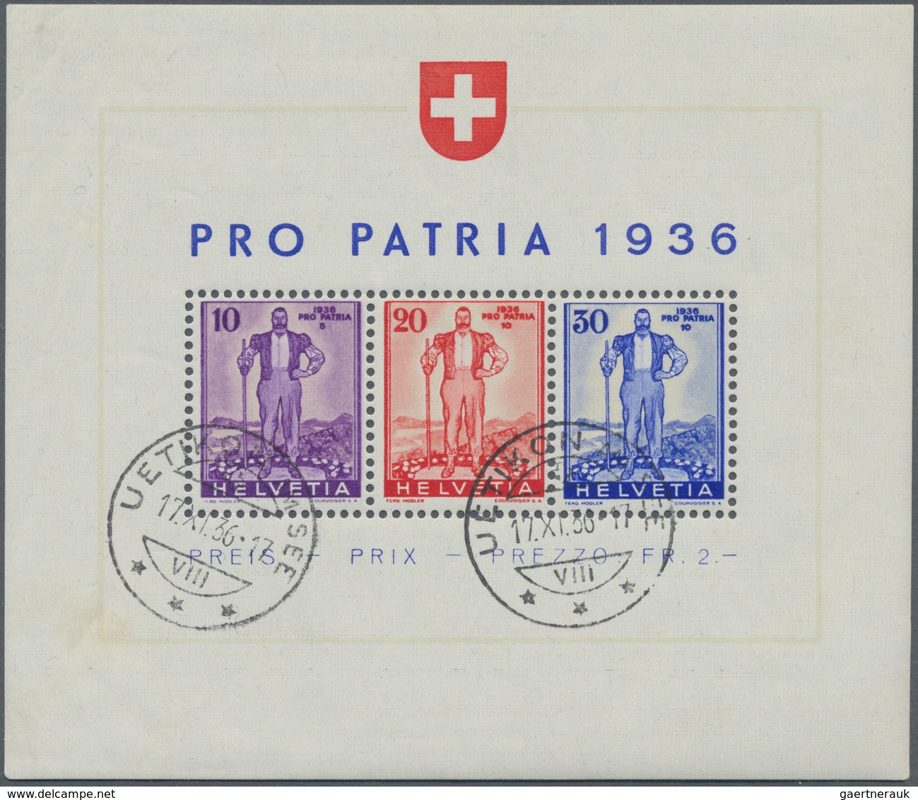 Europa - West: 1936/1974 (ca.), Lot Von Rd. 45 Blocks, Dabei Schweiz Block 2, 4 , 5, 7, 10; Liechten - Sonstige - Europa