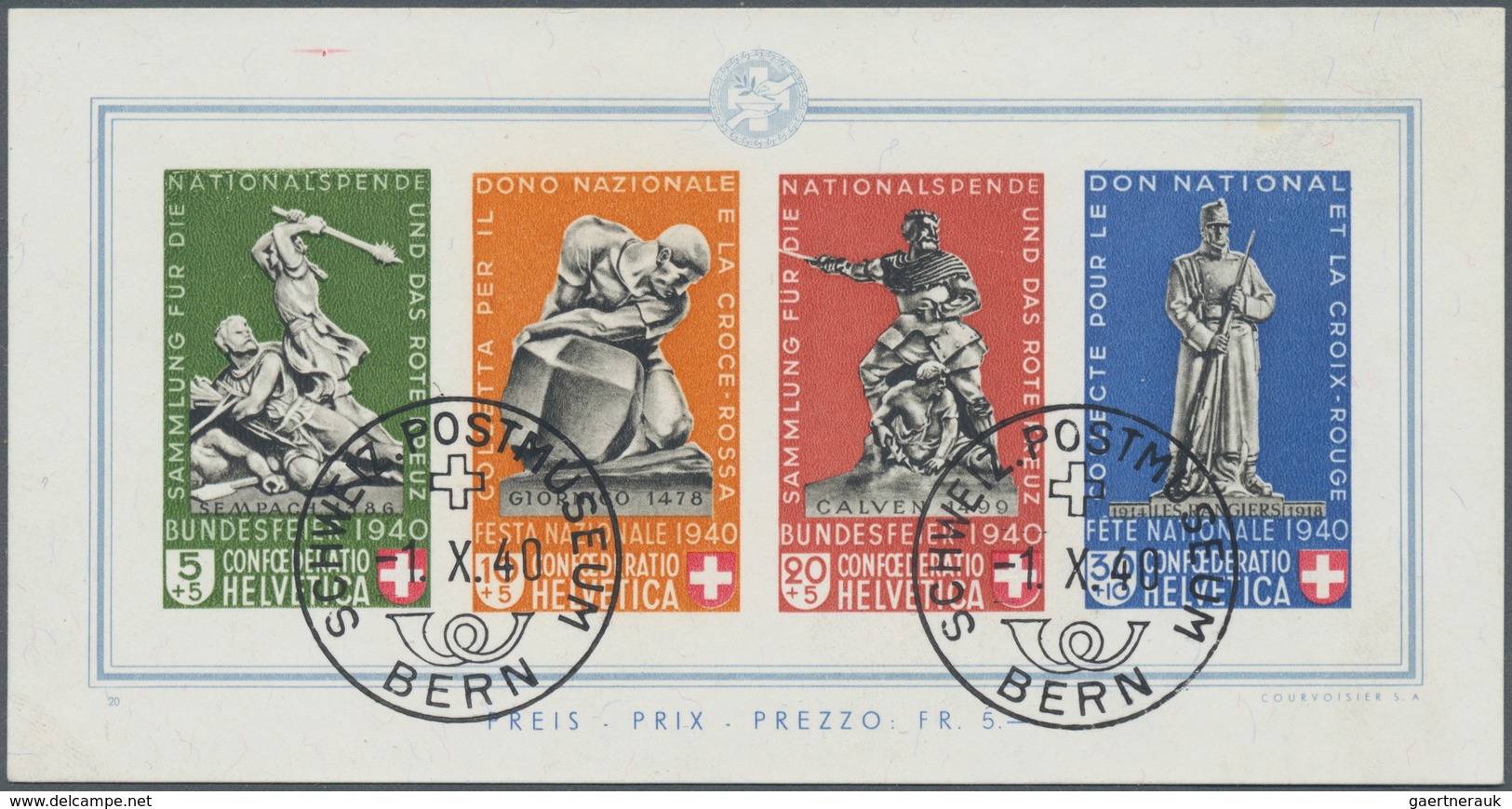 Europa - West: 1936/1974 (ca.), Lot Von Rd. 45 Blocks, Dabei Schweiz Block 2, 4 , 5, 7, 10; Liechten - Sonstige - Europa