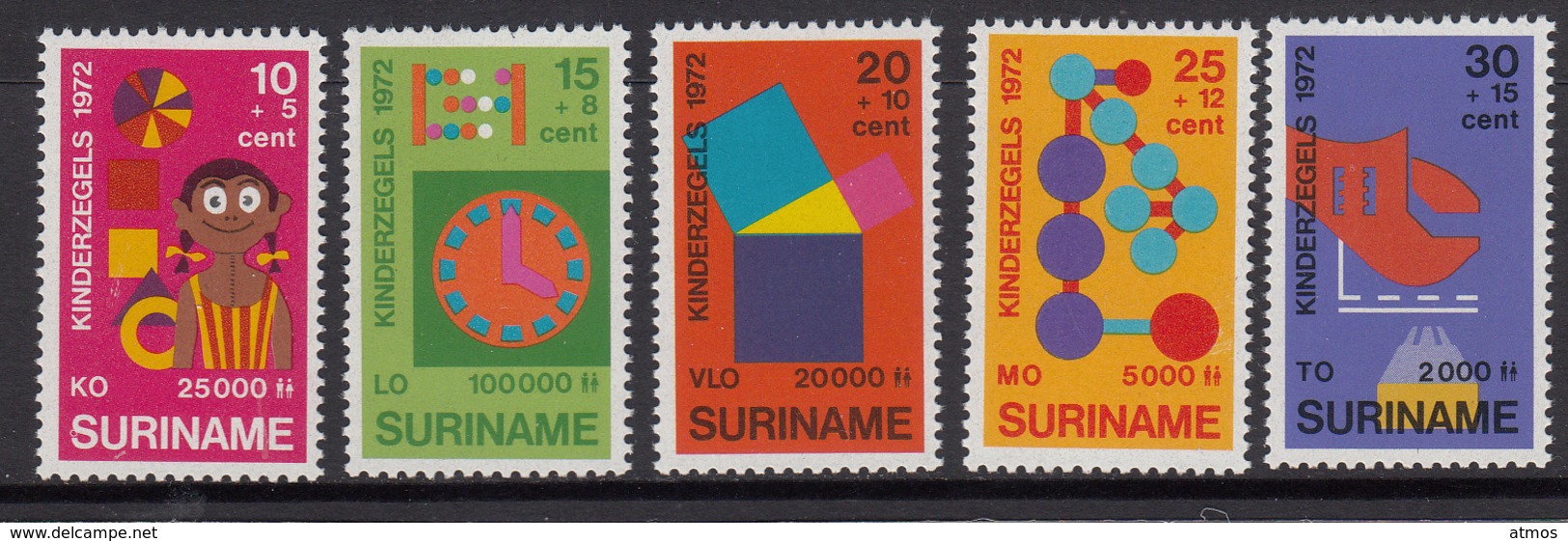 Suriname MNH NVPH Nr 638/42 From 1972 / Catw 4.00 EUR - Suriname