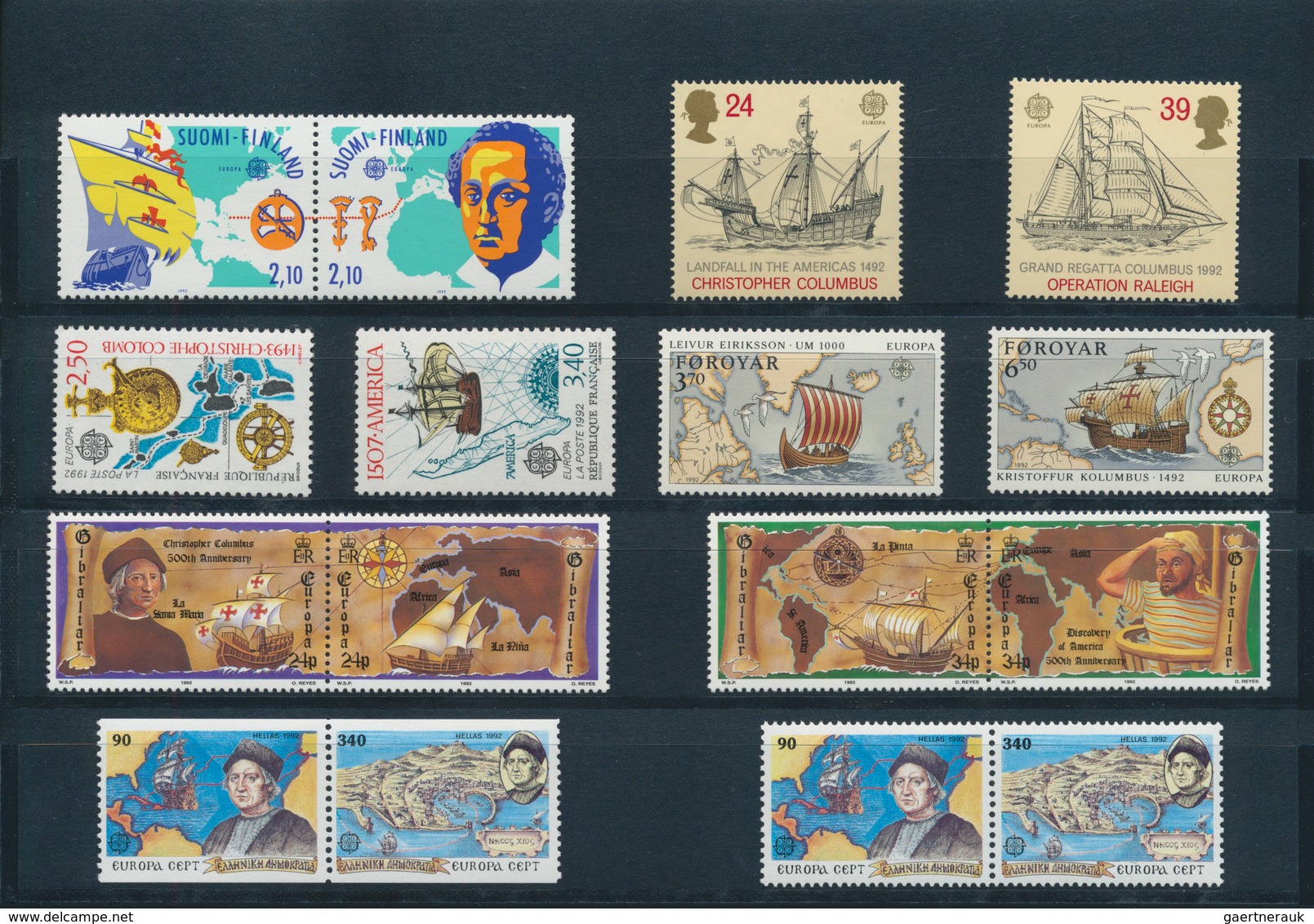 Europa-Union (CEPT): Mint never hinged collection of the joint issues; complete in the main numbers;