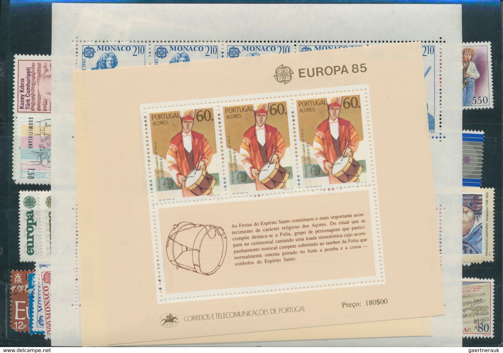 Europa-Union (CEPT): Mint never hinged collection of the joint issues; complete in the main numbers;