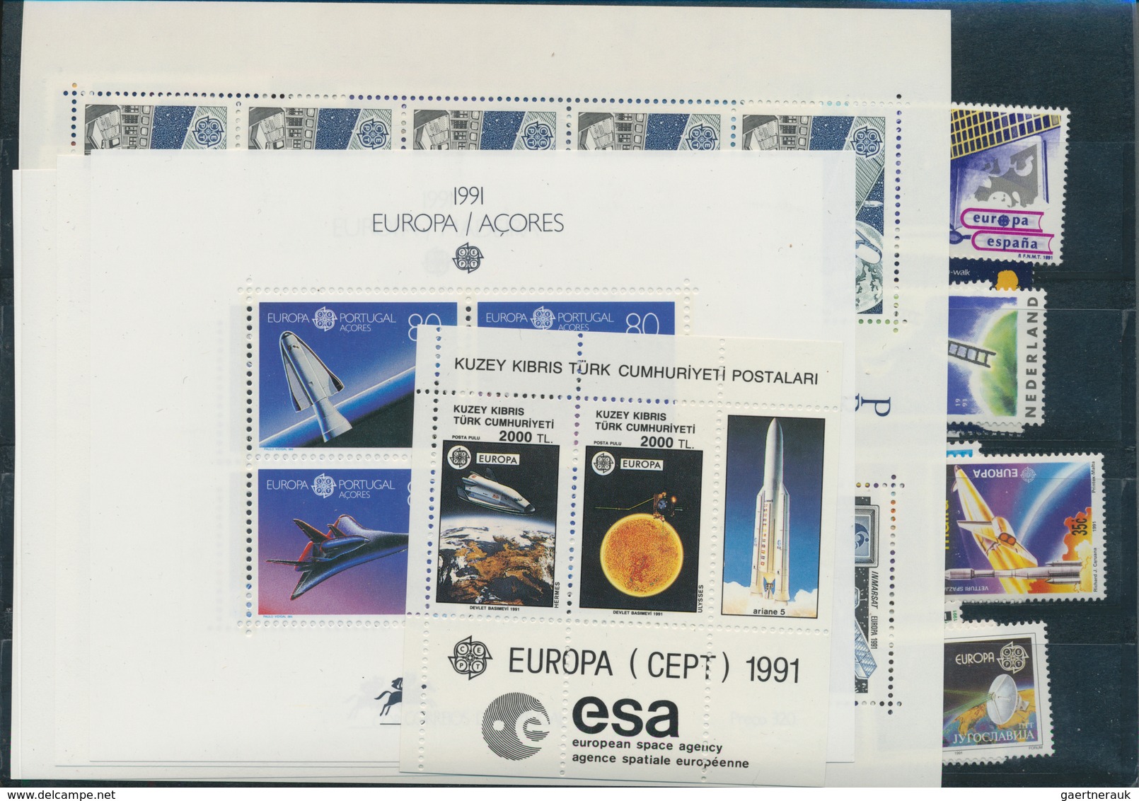 Europa-Union (CEPT): Mint never hinged collection of the joint issues; complete in the main numbers;