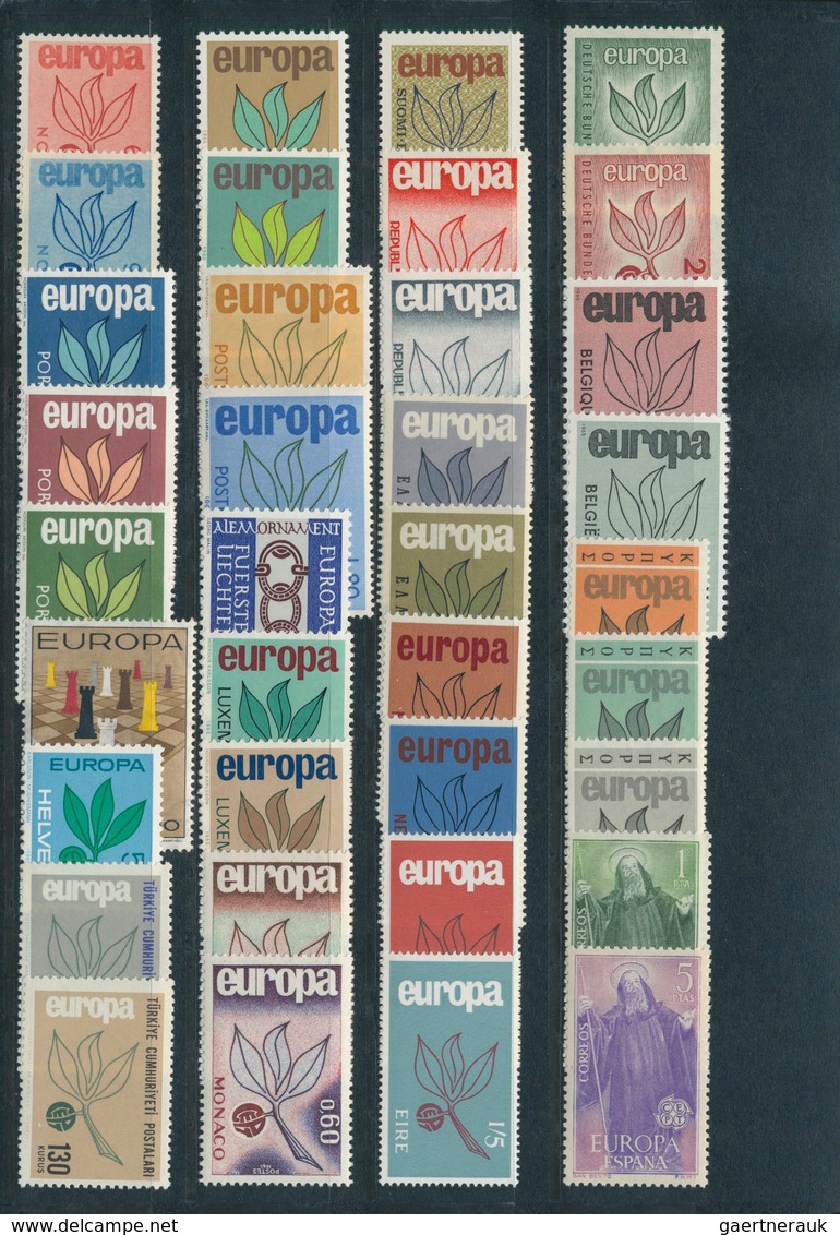 Europa-Union (CEPT): Mint never hinged collection of the joint issues; complete in the main numbers;