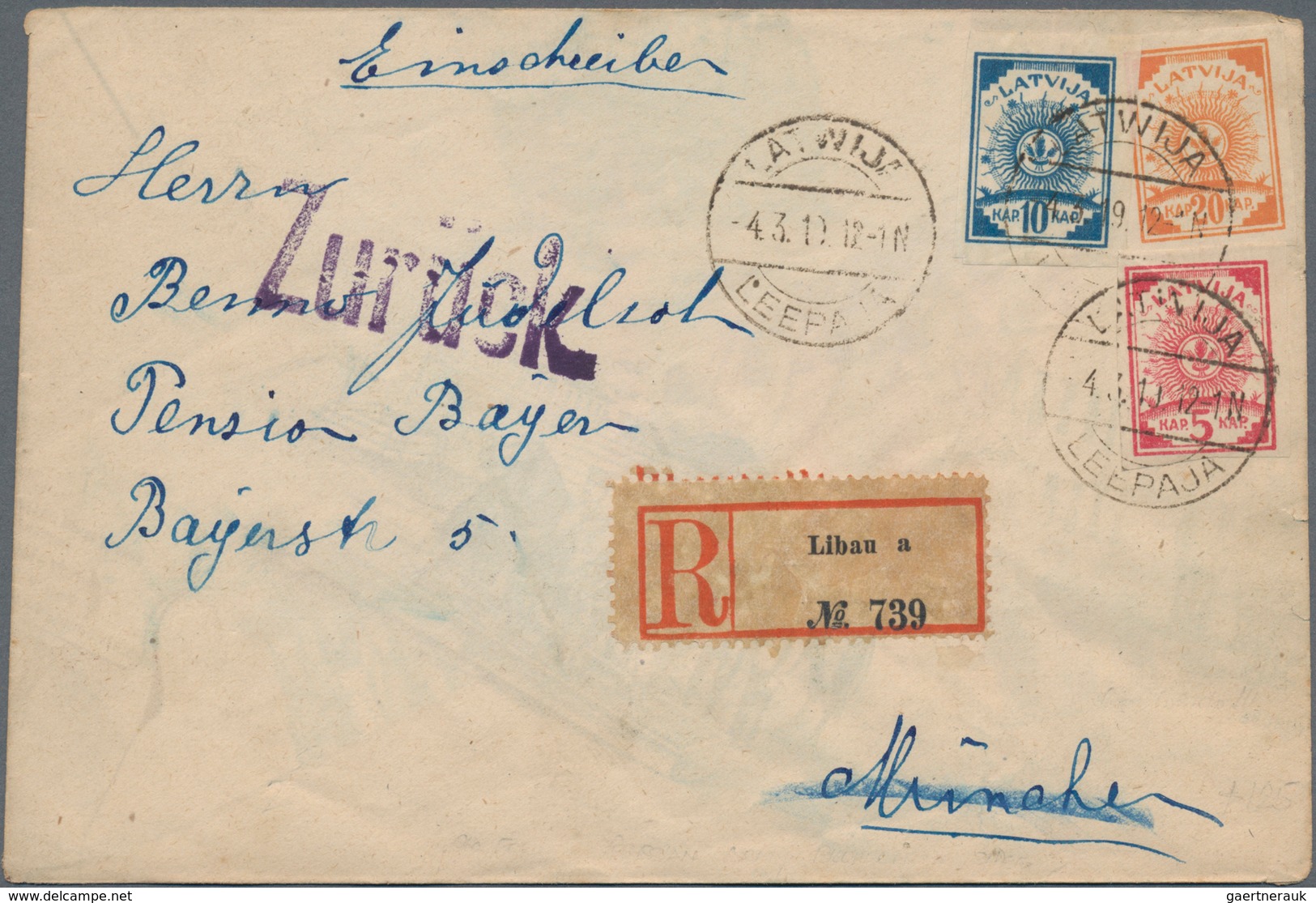 Baltische Staaten: 1918/1941, Lot Of Apprx. 59 Covers/cards Of All Three Countries, Incl. Registered - Sonstige - Europa