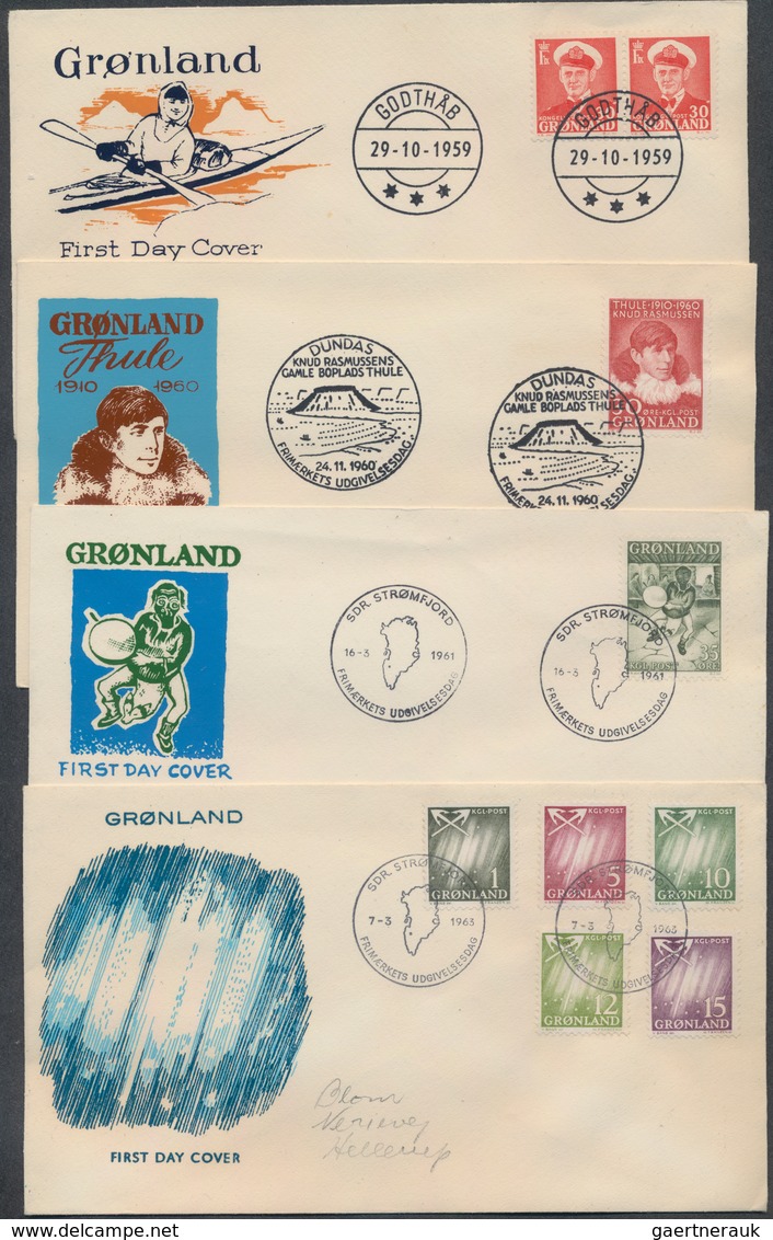 Skandinavien: 1957/1995, Greenland And Iceland: 2 Two Collections On Blanc Pages. The Main Value Are - Sonstige - Europa