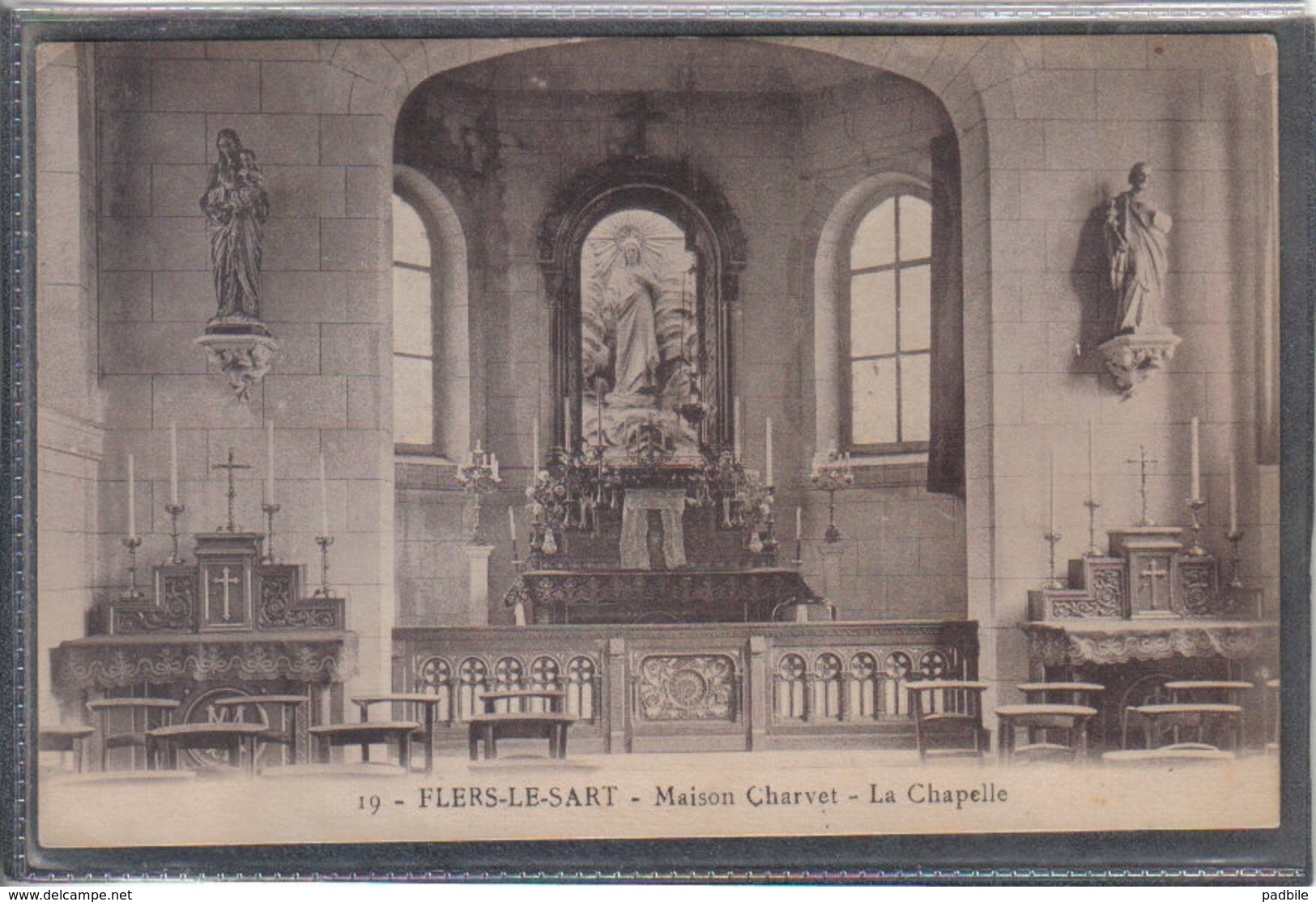 Carte Postale 59. Flers Breucq  Maison Charvet  La Chapelle Très Beau Plan - Autres & Non Classés