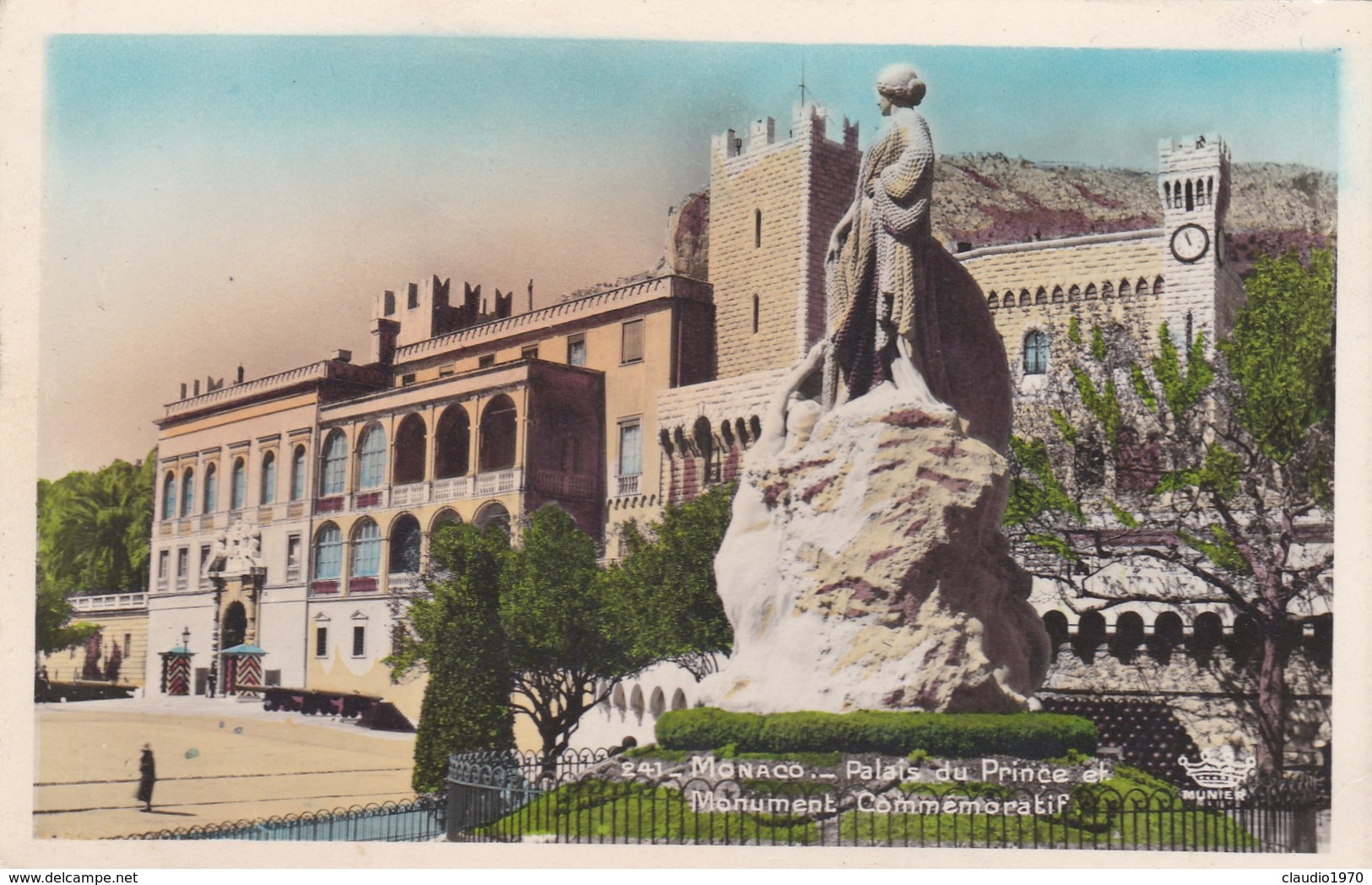 CARTOLINA - MONACO - PALAIS DU PRINCE ET MONUMENT COMMEMORATIF - Palazzo Dei Principi