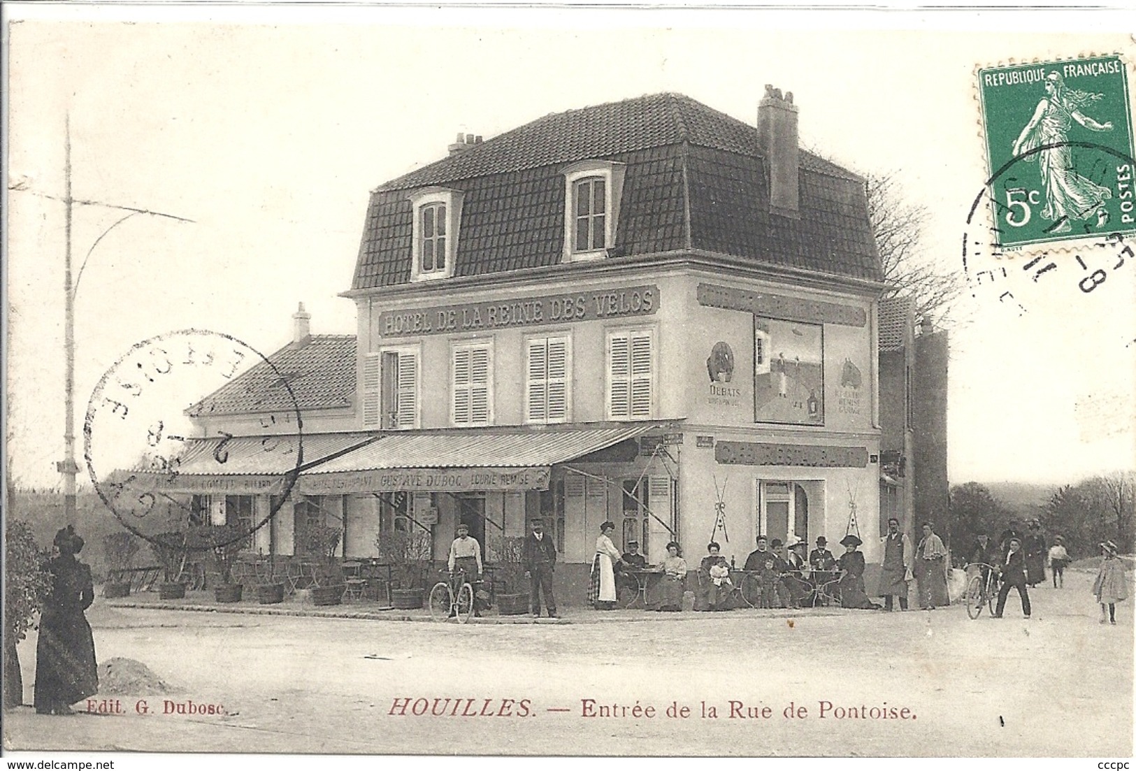 CPA Houilles Entrée De La Rue De Pontoise - Houilles