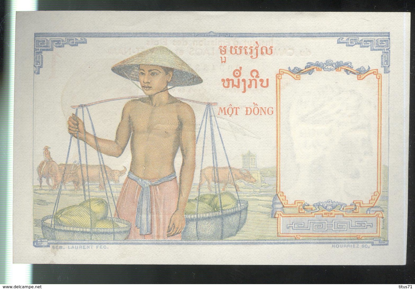 Billet 1 Piastre Institut D'Emission Des états Du Cambodge , Laos Et Vietnam - Très Bon état - Autres & Non Classés