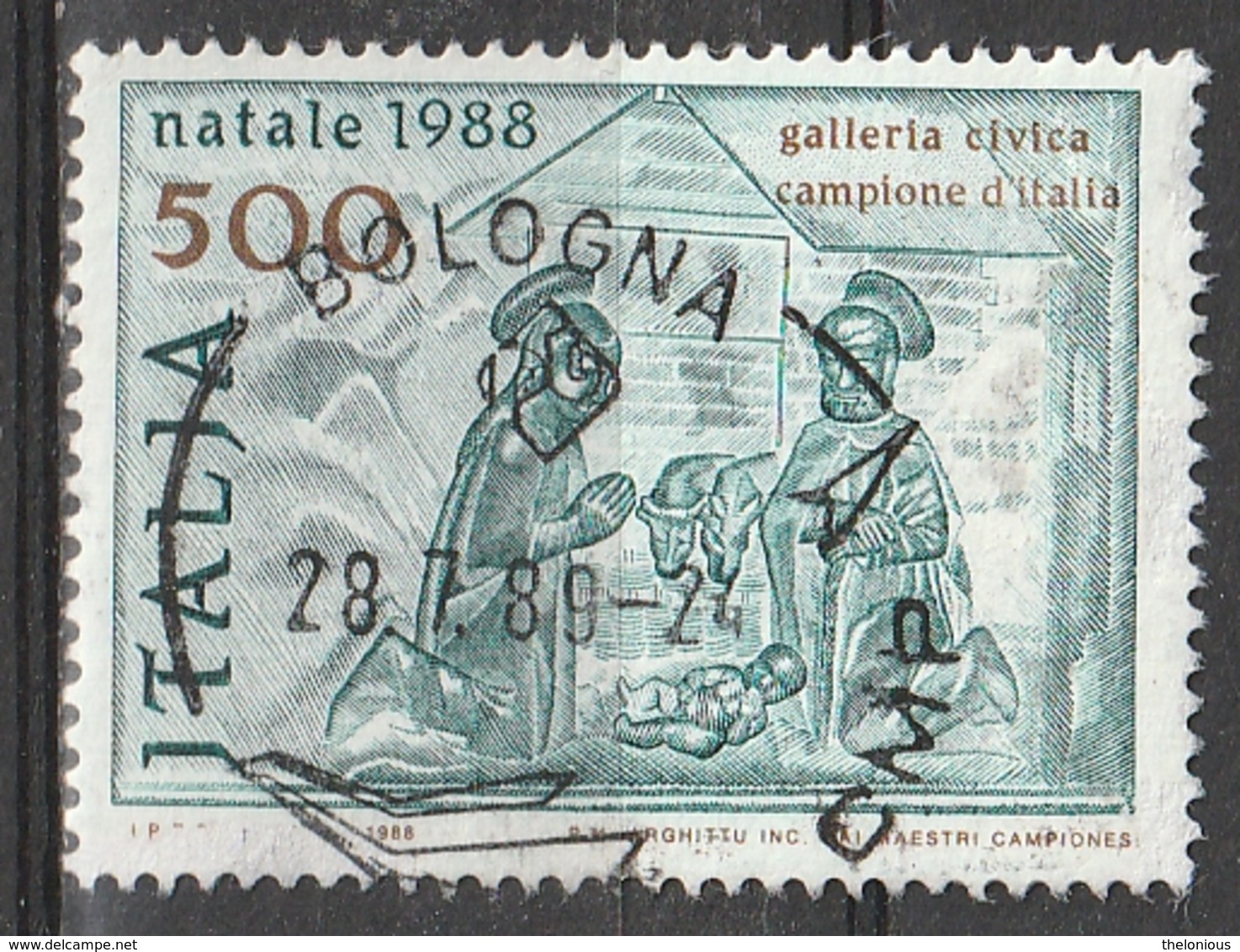 Italia 1988 - Lire 500 - Natale - 1981-90: Usati