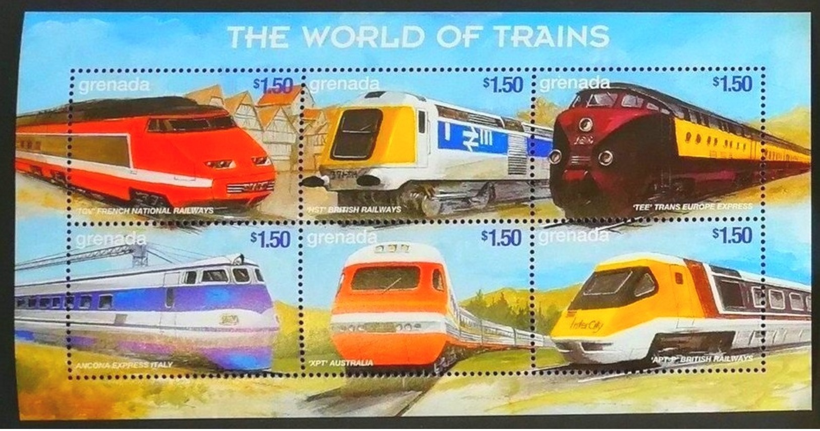 Grenada 1999** Mi.3878-83Trains ,MNH [4;42,67/6;42,36,22] - Treni