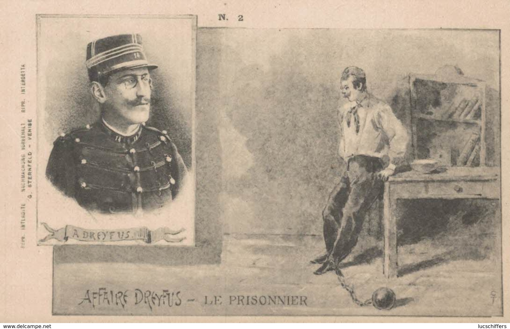 Affaire Dreyfus - Le Prisonnier - Carte N°2 - 2 Scans - Evenementen