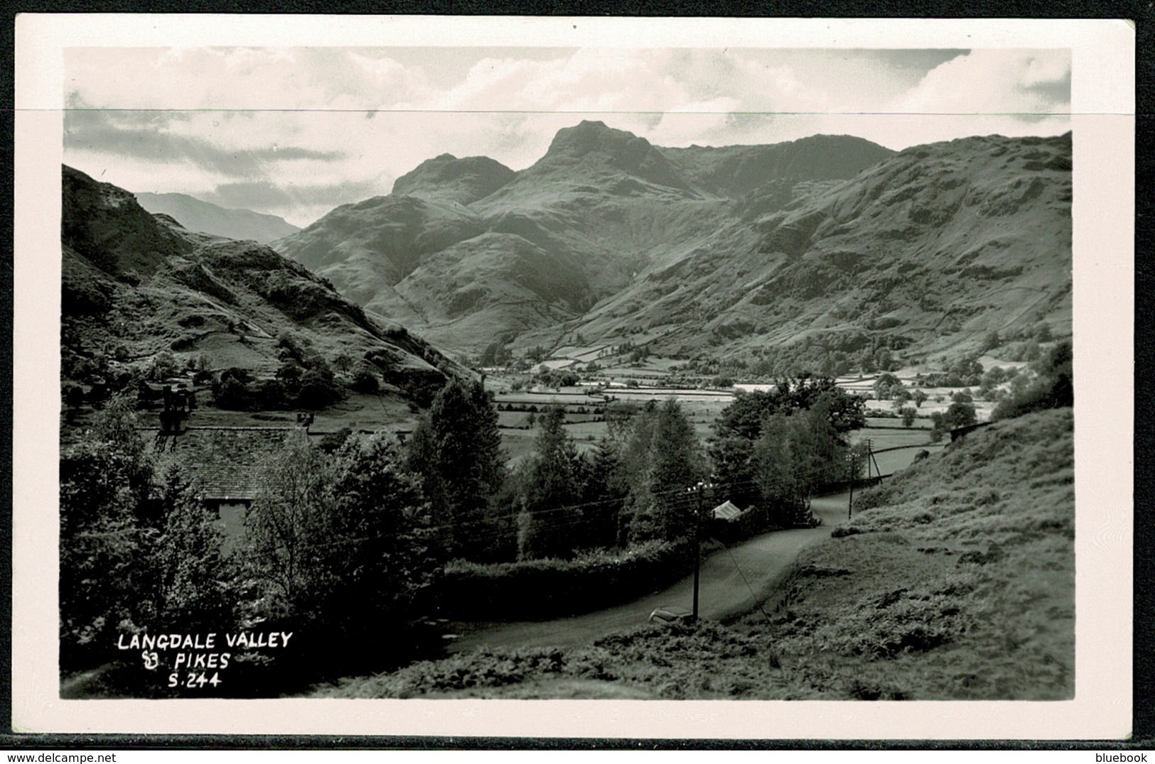 Ref 1298 - Real Photo Postcard - Langdale Valley & Pikes - Lake District Cumbria - Otros & Sin Clasificación