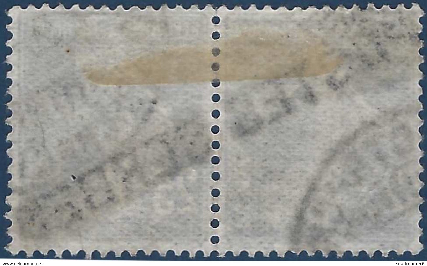 France Postes Serbes à Corfou N° 8 Paire 25c Semeuse N°140 Obliteration Serbe RR - War Stamps