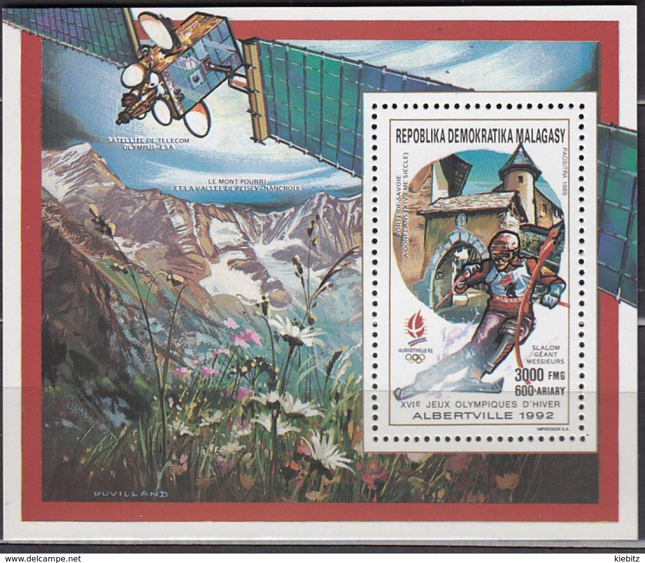 1992 ALBERTVILLE - Madagaskar - MiNr: 1261 Block 139  ** / MNH - Winter 1992: Albertville