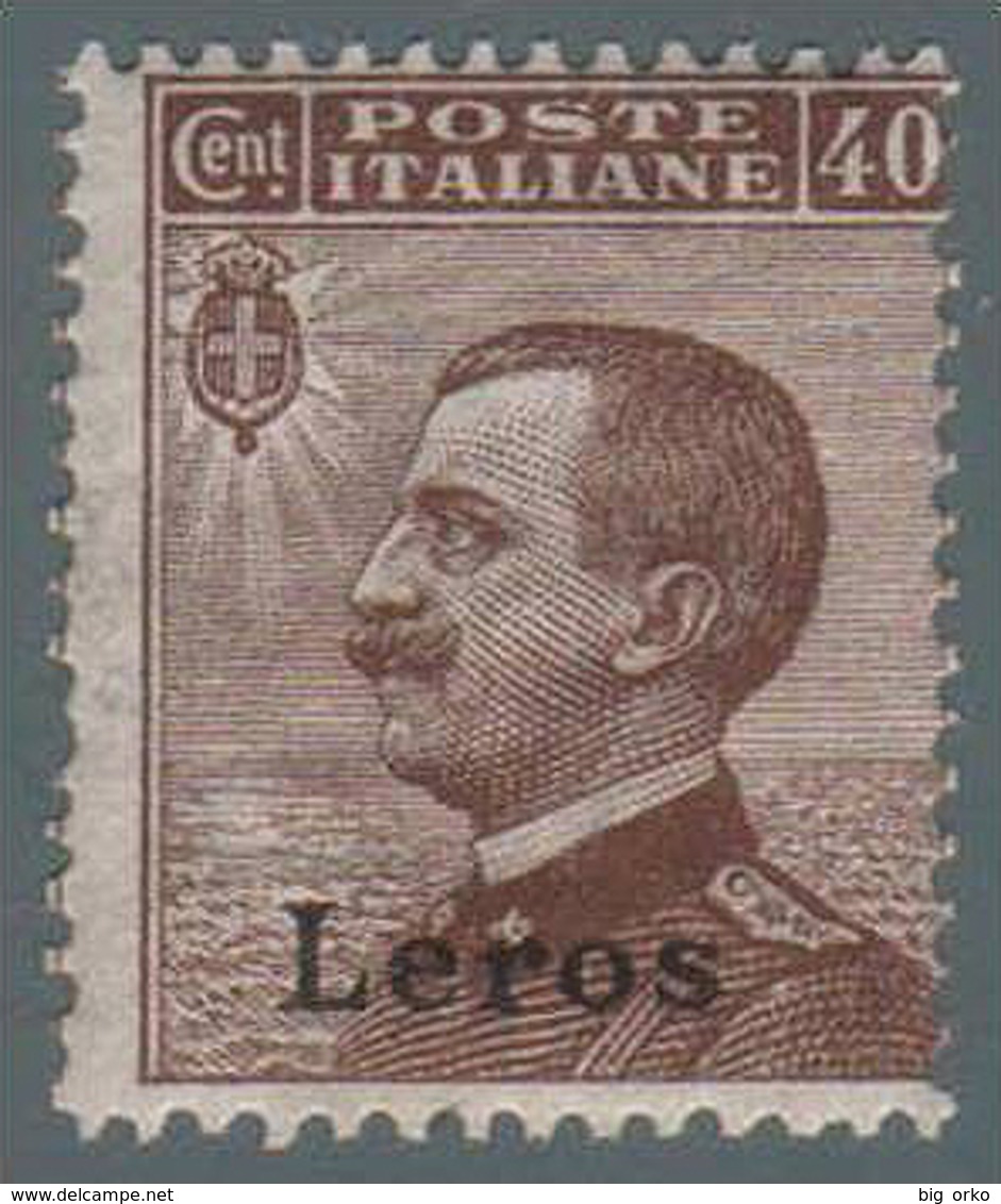 Italia - Isole Egeo: Lero - 40 C. Bruno - 1912 - Egée (Lero)
