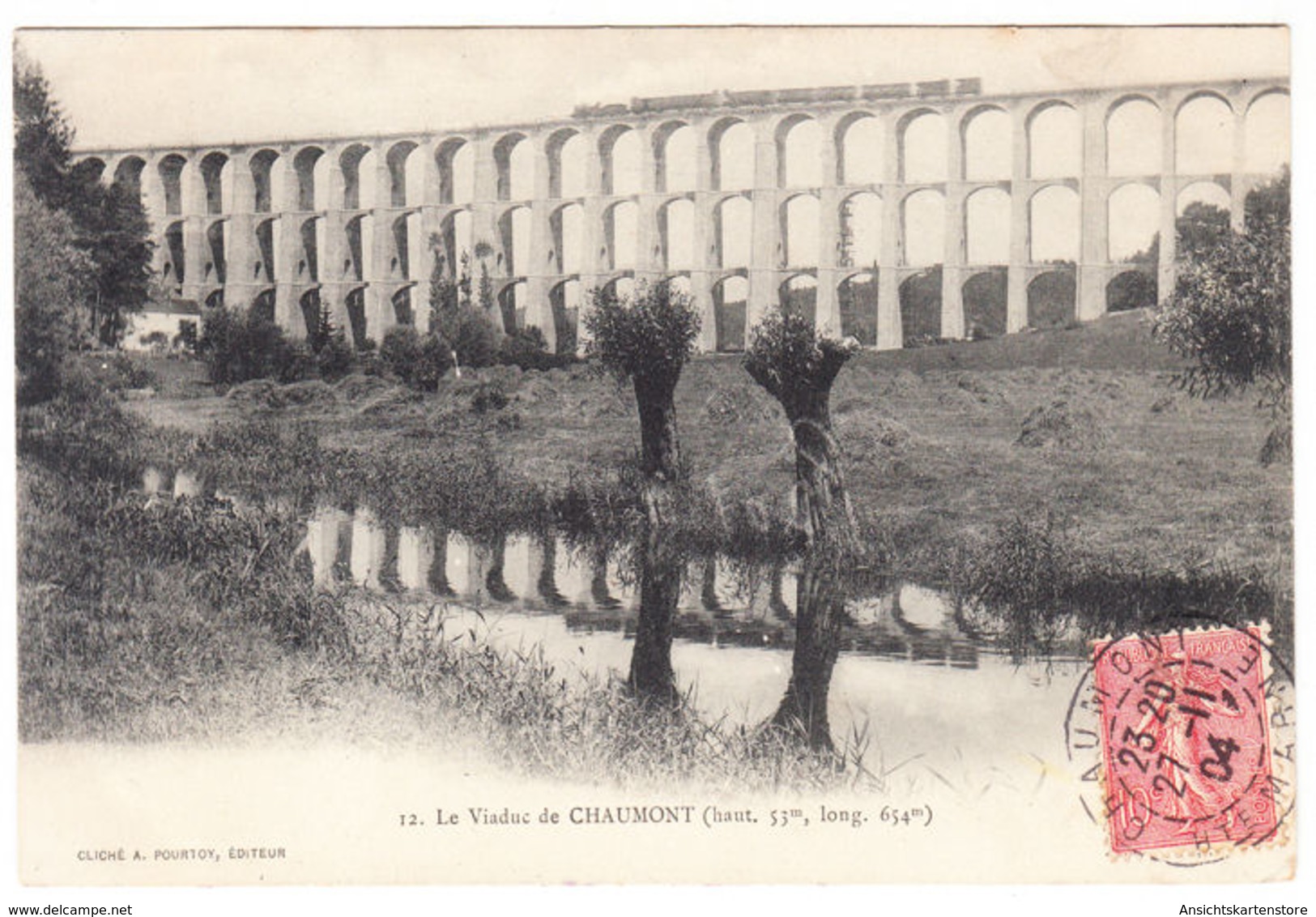 CPA Chaumont, Le Viaduc De Chaumont, Gel. 1904 - Chaumont