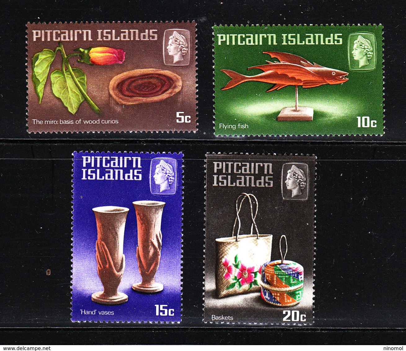 Pitcairn   -  1968.  Artigianato: Oggetti In Legno. Handicrafts: Wooden Objects. Complete MNH Series - Altri & Non Classificati