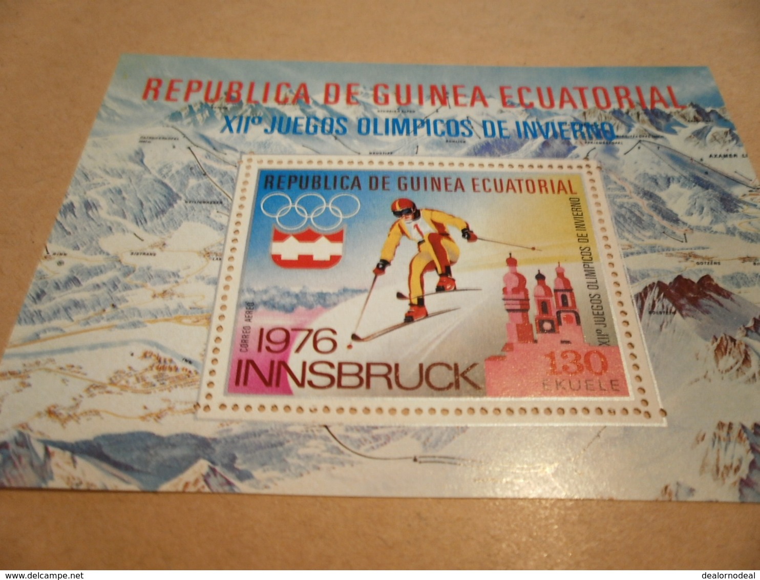 Miniature Sheet 1976 Winter Olympics - Equatorial Guinea