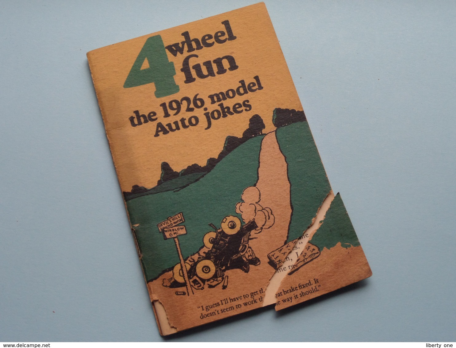 4 Wheel FUN The 1926 Model AUTO JOKES - 32 Pages () Levy Brothers / Home Fire And Marine Insu ( See Photo For Detail ) ! - Fresno