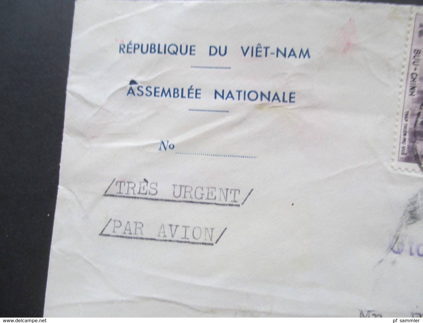 Vietnam 1959 Republique Du Viet-Nam Auslandsbrief Nach Malmö Schweden Und Weitergeleitet! Viele Stempel Und Vermerke!! - Viêt-Nam