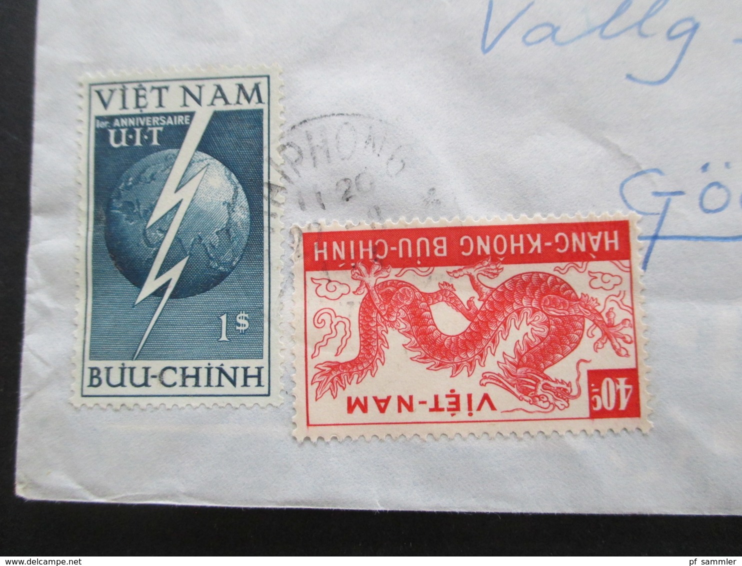 Vietnam 1953 Auslandsbrief Haiphong Nach Schweden! MiF Nr. 81, 82 Und 87 Par Avion / Luftpost - Vietnam