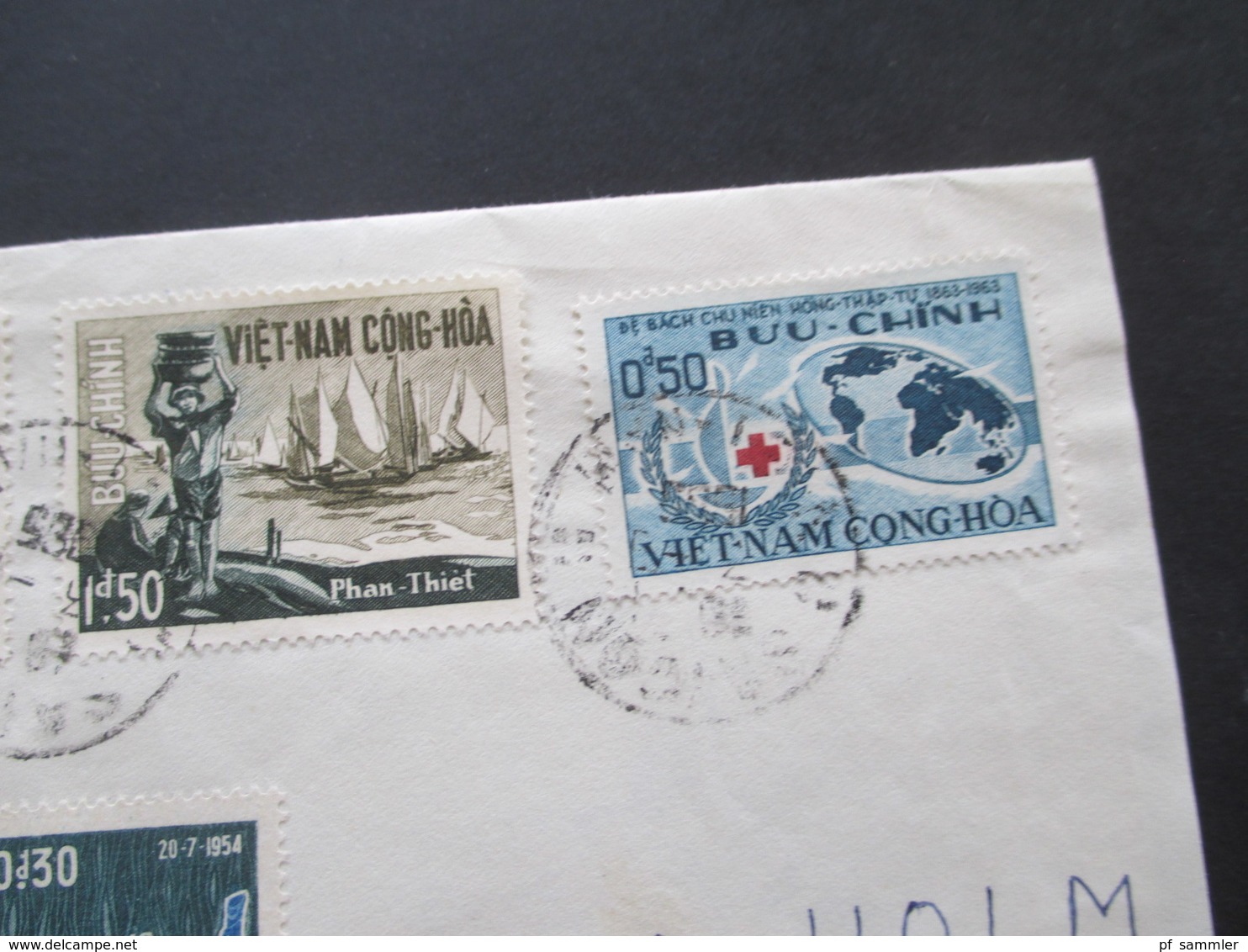 Vietnam / Süd Vietnam 1965 Auslandsbrief Nach Finnland! 5 Marken Und Mit Inhalt!! Saigon - Vietnam
