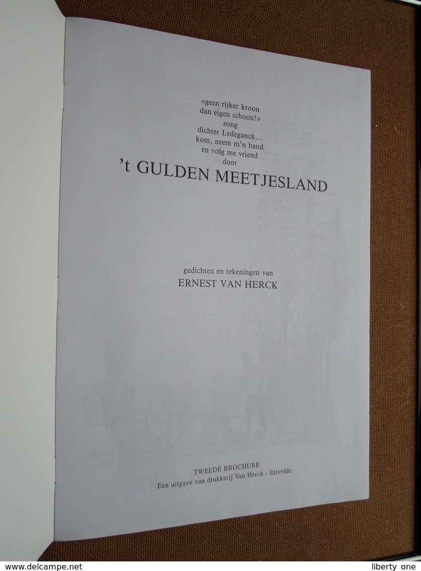 't GULDEN MEETJESLAND - Gedichten En Tekeningen Van ERNEST VAN HERCK ( Druk 2de Brochure Van Herck ERTVELDE ) ! - Poetry