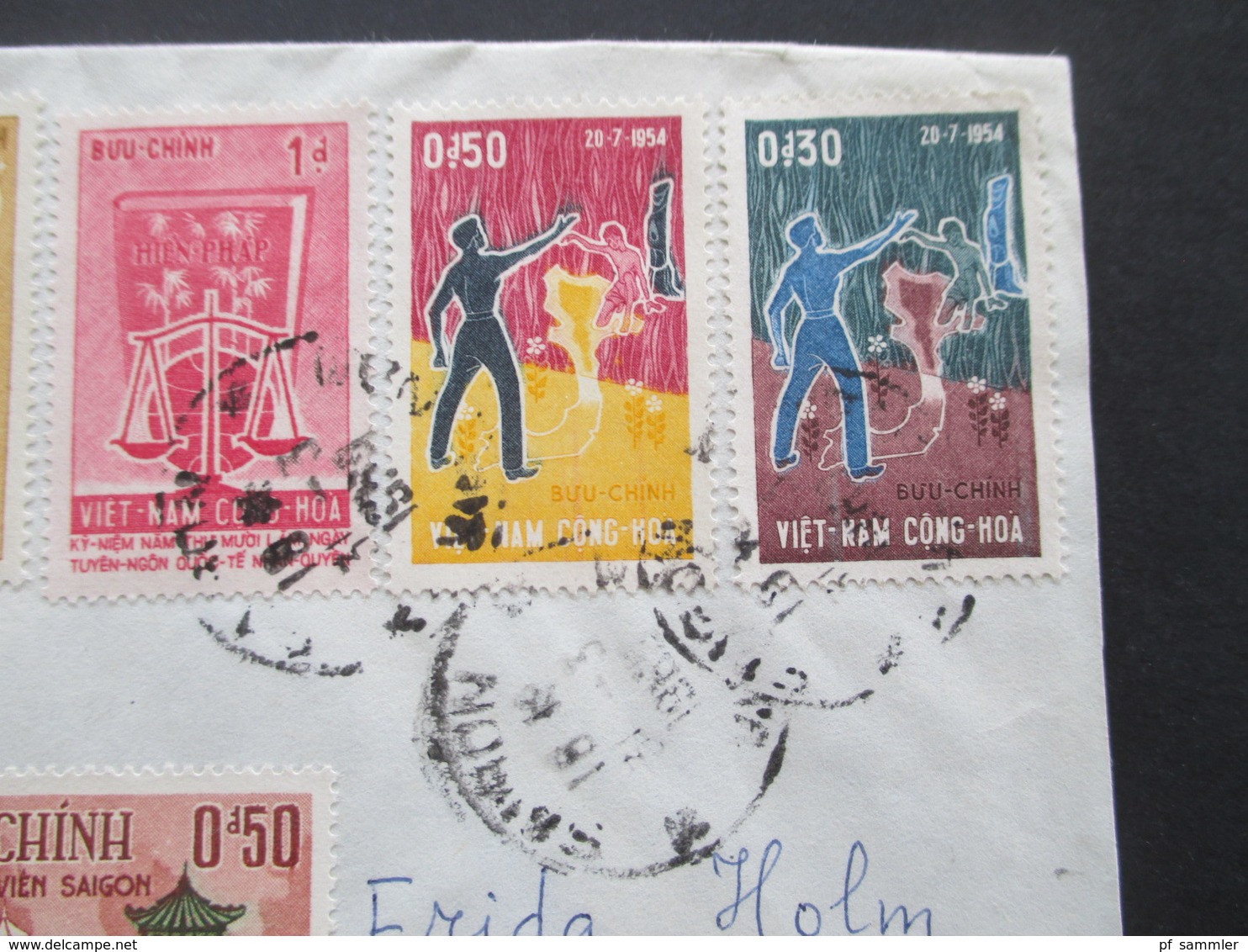 Vietnam / Süd Vietnam 1965 Auslandsbrief Nach Finnland! Mit 7 Marken Saigon - Vietnam