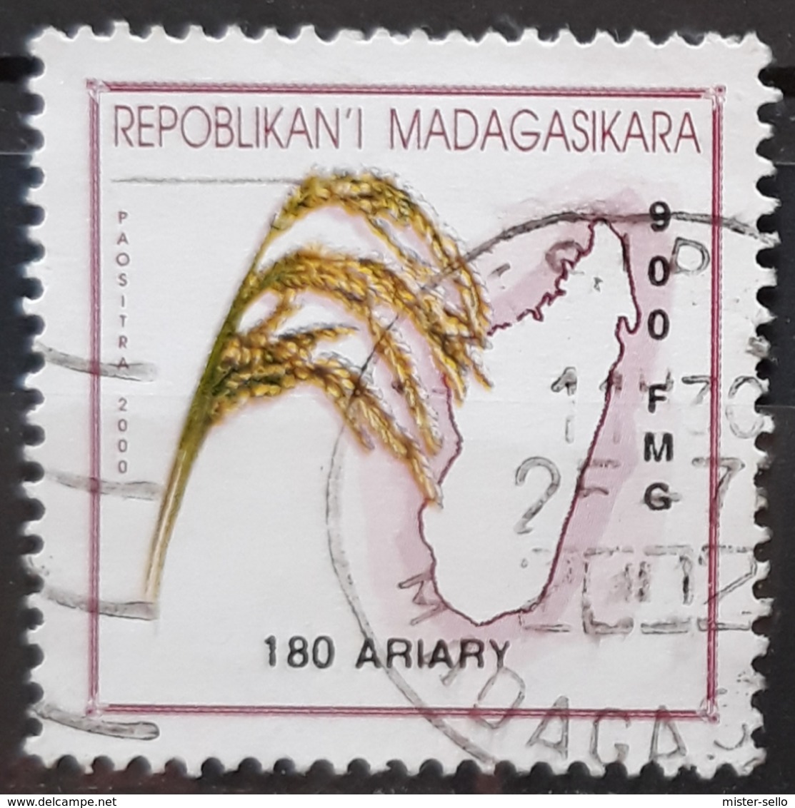 MADAGASCAR 2001 Rice. USADO - USED. - Madagascar (1960-...)