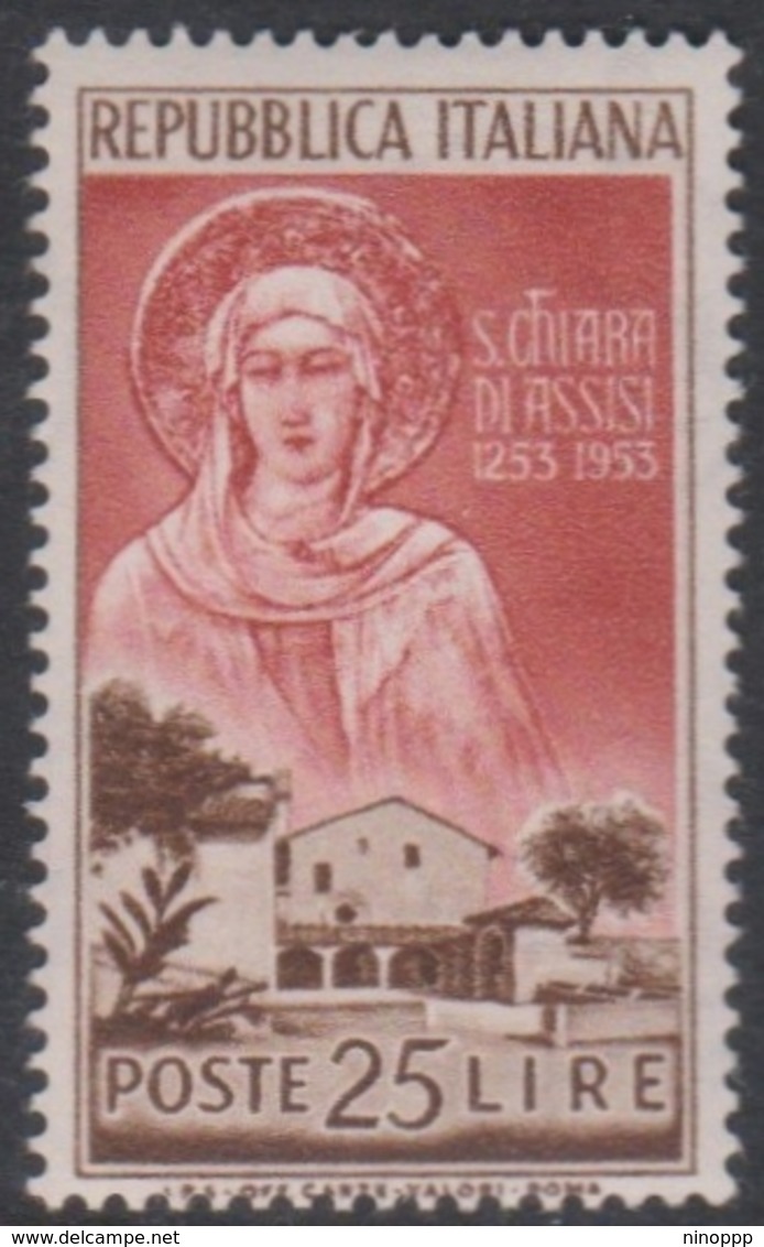 Italy Republic S 719 1953 St. Claire Of Assisi 700th Death Anniversary, Mint Never Hinged - 1946-60: Nuovi