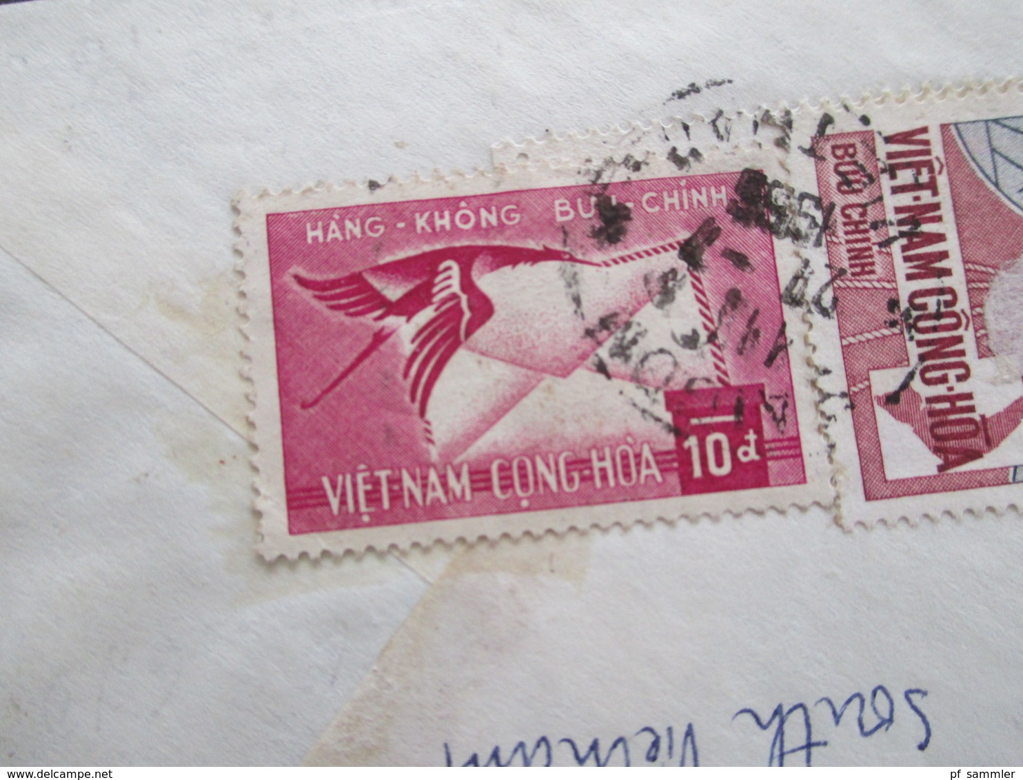 Vietnam / Süd Vietnam 1966 Voie Maritime Auslandsbrief nach Borga Finnland. Einschreiben Saigon CTC