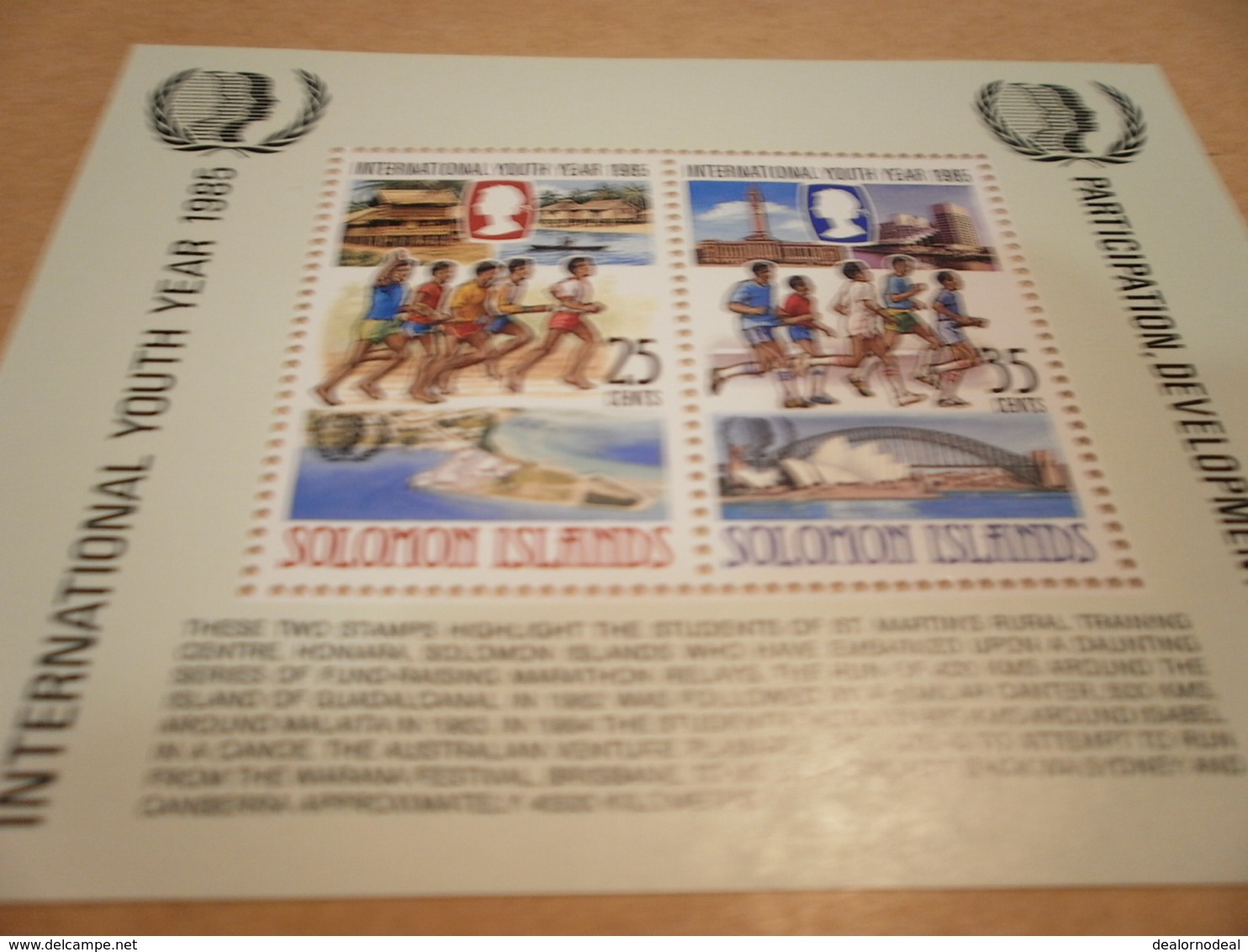 Miniature Sheet 1985 Youth Games - Solomon Islands (1978-...)