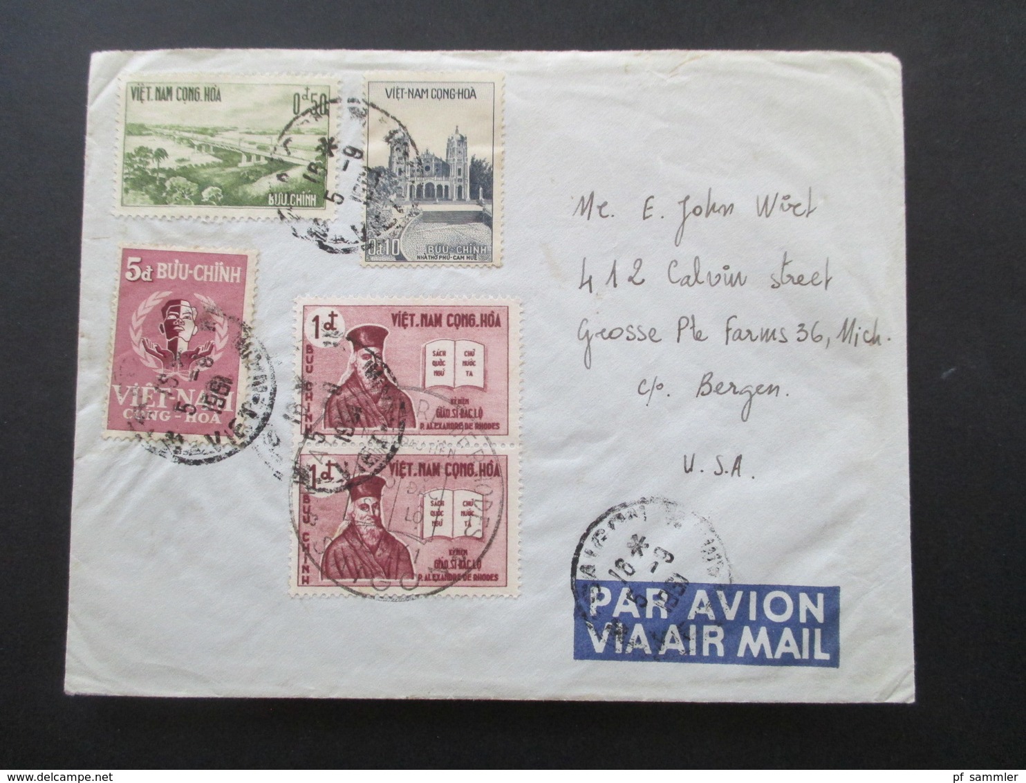 Vietnam / Süd Vietnam 1961 Auslandsbrief In Die USA Luftpost / Air Mail - Vietnam