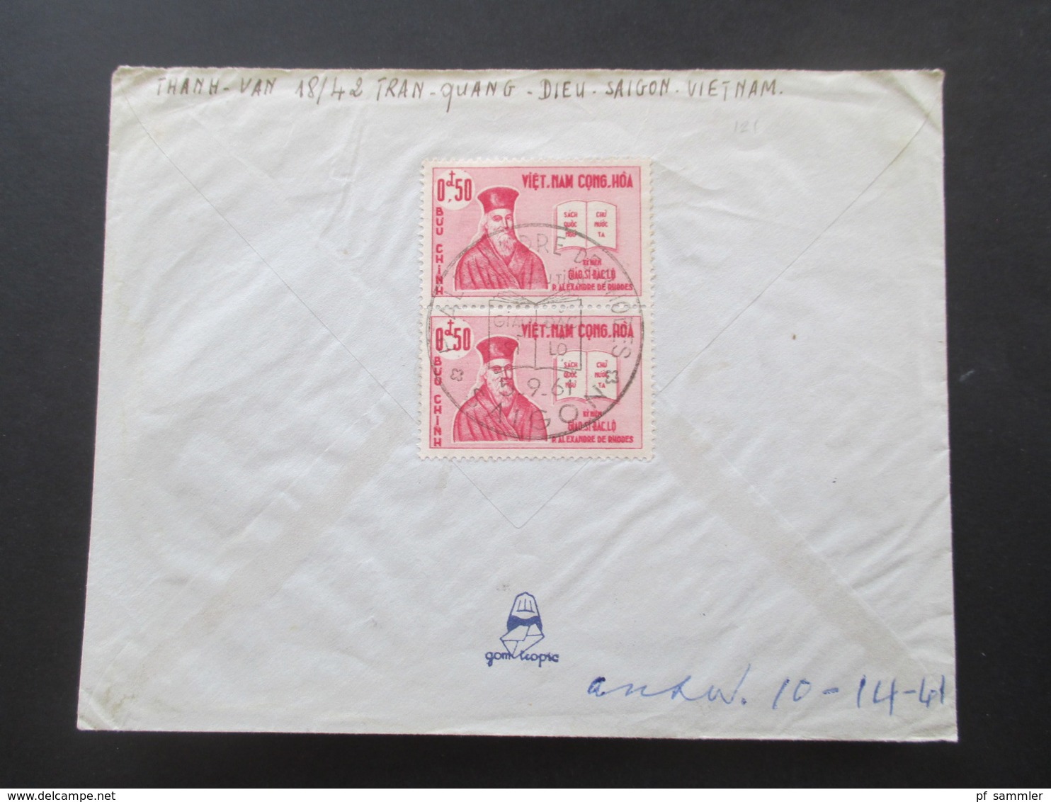 Vietnam / Süd Vietnam 1961 Auslandsbrief In Die USA Luftpost / Air Mail - Viêt-Nam