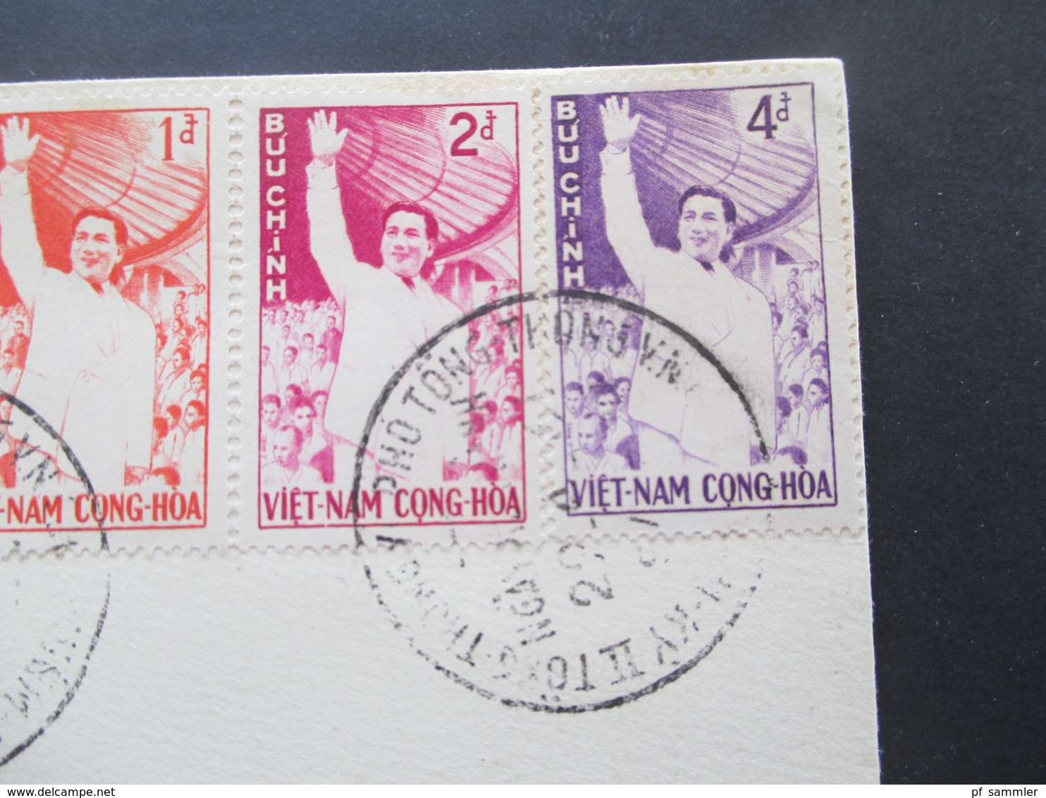 Vietnam / Süd Vietnam 1961 Auslandsbrief Nach Dänemark FDC Nr. 235 - 238 Mit SST Echt Gelaufen!! Ngo-dinh-Diem - Vietnam